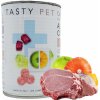 Konzerva pro psy Tasty pet premium Adult Puppy s jehněčím a vepřovým masové kuličky 400 g