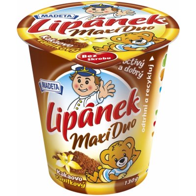 Madeta Lipánek Maxi Duo kakaovo vanilkový 130 g – Zboží Dáma