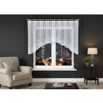 Dekorační oblouková krátká záclona na žabky KAROLINA bílá 300x130 cm MyBestHome – Hledejceny.cz