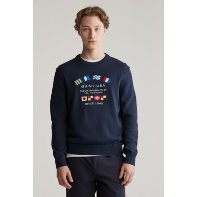 Gant Nautical Flags C-neck Evening Blue – Hledejceny.cz