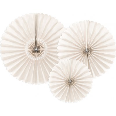 Dekorační rozety bílé 20-30 cm – Zboží Mobilmania
