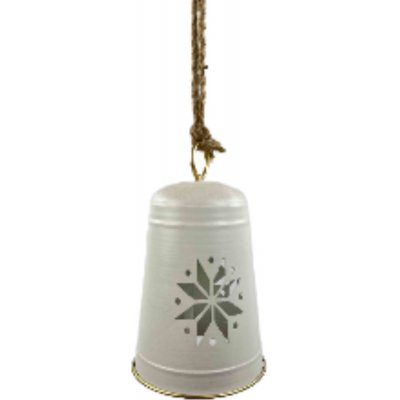 Guangxi Huidi Crafts Co., Ltd. Zvonek závěs kov pr.14,5cm bílá – Hledejceny.cz