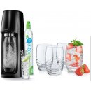 Sodastream Spirit One Touch, lahev a 4 skleničky