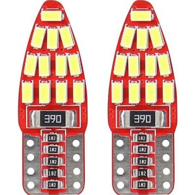 LED AMIO CANBUS 24SMD 3014 T10e (W5W) Bílá 12V, sada 2 ks – Sleviste.cz