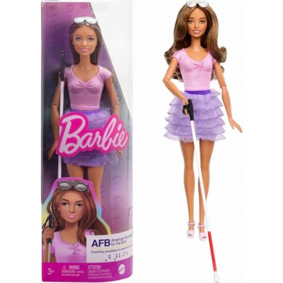 Mattel Barbie Fashionistas 228 Slabozraká s hůlkou HRH17 – Zboží Dáma