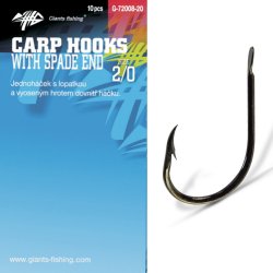 Giants Fishing s lopatkou Carp Hooks with Spade End vel.1 10ks