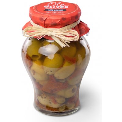 Amphora Olivy Gordal se sušenými rajčaty a kapary v olivovém oleji 580 g – Zboží Dáma