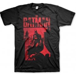 123 pánské tričko Batman Sketch City černé Černá
