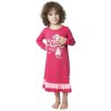Dětské pyžamo a košilka Calvi noční košile tm. růžové