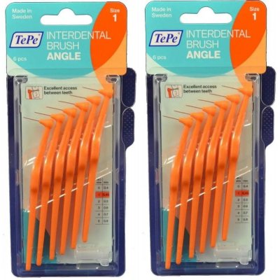 Tepe Mezizubní kartáčky Angle 0,45 mm oranžový 2x6 ks