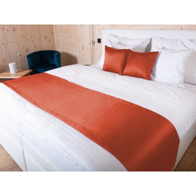 Biante přehoz na postel Saténový Satén LUX-L045 Cihlově červený 50 x 220 cm – Zboží Mobilmania