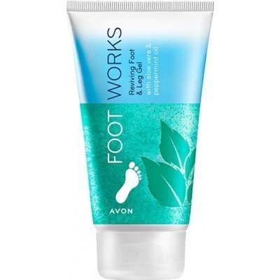 Avon Foot Works Povzbuzující gel na nohy a chodidla s mátovým olejem 150 ml – Zboží Mobilmania