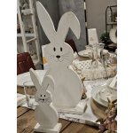 Bílá antik dekorativní dřevěná figurka králík 20*9*50 cm – Hledejceny.cz