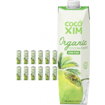 COCOXIM BIO Kokosová voda ORGANIC 12 x 1000 ml – Sleviste.cz
