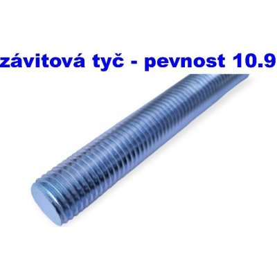 Závitová tyč - M24, délka 1000mm, tř. pevn. 10.9, DIN 975, Zn. – Zboží Mobilmania