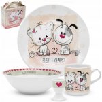 Tragar Dětská jídelní souprava BEST FRIENDS porcelán 4 dílná – Zboží Dáma