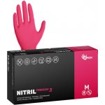 Espeon Nitrilové rukavice NITRIL PREMIUM3 100 ks, nepudrované, červené, 4.0 g Velikost: M – Zboží Mobilmania