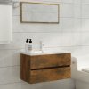 Koupelnový nábytek vidaXL 2dílný set koupelnového nábytku kouřový dub kompozitní dřevo