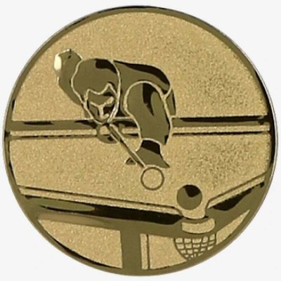 Emblém 25mm "Kulečník" zlatý 1062510 – Zboží Mobilmania