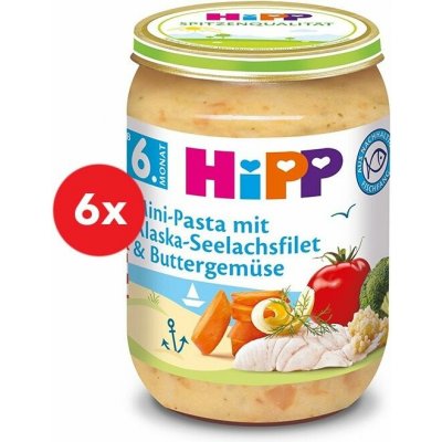 HiPP Mini těstoviny s aljašskou treskou v máslové zelenině 6 x 190 g – Zboží Dáma