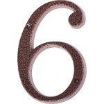 KĽUČKA Číslo "6" měděný antik 120mm Měď – Sleviste.cz