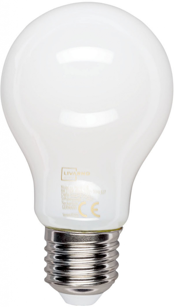 Livarno Home Filamentová LED žárovka hruška E27 bílá mléčná