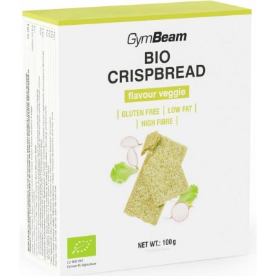 GymBeam Bio Crispbread veggie 100 g – Zbozi.Blesk.cz