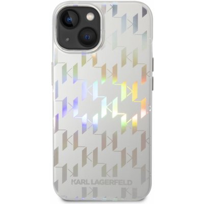 Pouzdro Karl Lagerfeld Iridescent Monogram iPhone 14 Plus stříbrné – Zbozi.Blesk.cz