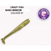 Návnada a nástraha Crazy Fish Nano Minnow 9cm color 1 olive floating