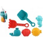 Teddies Sada na písek plast lopatka,hrabičky,formičky 4ks v síťce 10x16cm 18m+ – Zboží Mobilmania