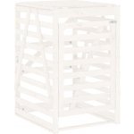 vidaXL Úložný box na popelnici bílý 84 x 90 x 128,5 cm masivní borovice – Zboží Dáma