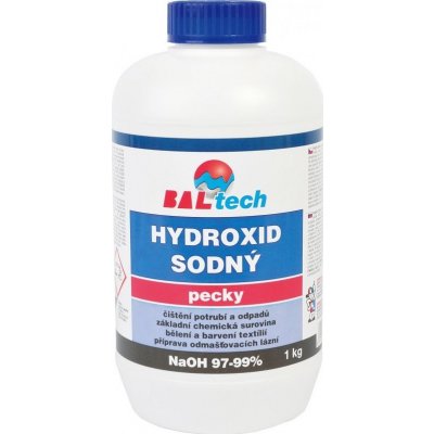 BALtech hydroxid sodný (louh) k čištění odpadů a potrubí perličky 1 kg