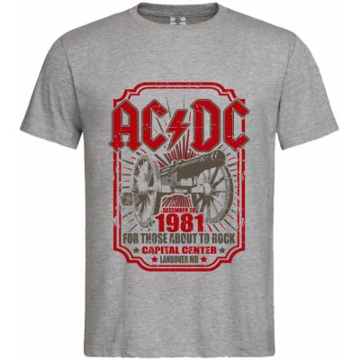 AC/DC 1981 Capital Center šedá – Zboží Mobilmania