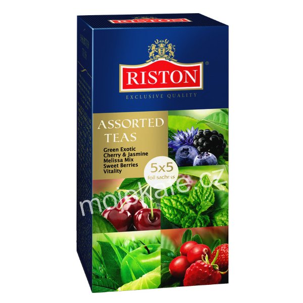 Čaj Riston ASSORTED kolekce ovocných a zelených čajů 25 ks