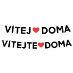 Papírová girlanda Vítej doma / Vítejte doma – černá 110 cm – Hledejceny.cz