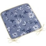 Bellatex DITA hladký modrá kostička s květem 40 x 40 – Zboží Mobilmania