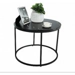 Kondela Gagin černý mramor, černý kov – Sleviste.cz