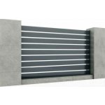 umakov-cz Hliníkový plot 1,7x2,0 m s obdélníkovou - laťovou výplní 20x120 a adaptérem 40x34, Antracit R7016 – Hledejceny.cz