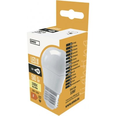 Emos žárovka LED 6W-42 E27 500lm 3000K 270° WW Basic Mini Globe iluminační 1525623210 – Hledejceny.cz