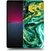 Pouzdro a kryt na mobilní telefon Sony Pouzdro Picasee silikonové Sony Xperia 10 IV 5G - Green Gold černé