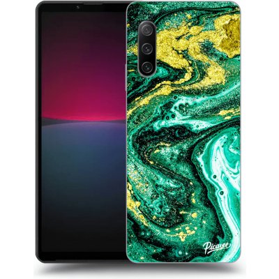 Pouzdro Picasee silikonové Sony Xperia 10 IV 5G - Green Gold černé – Zbozi.Blesk.cz