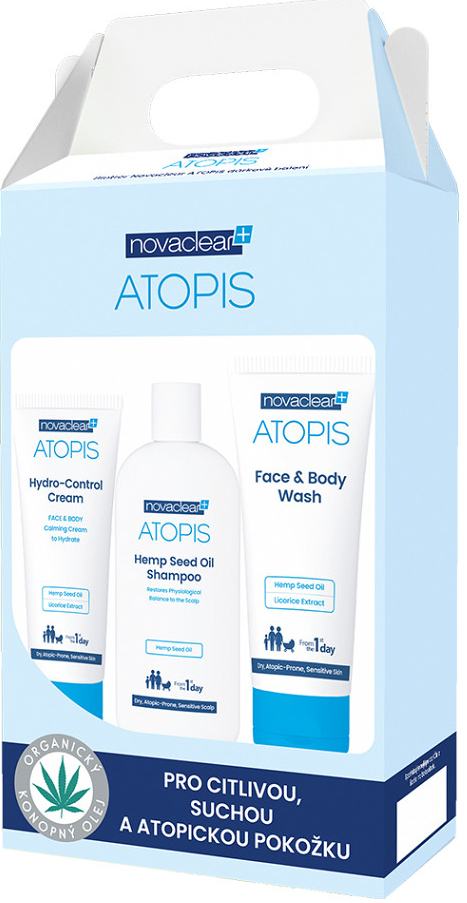 Biotter Novaclear Atopis mycí gel 200 ml, šampon 250 ml a hydratační krém 100 ml