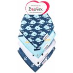 Bobánek bryndáčky set slintáčků 4 ks modré velryby – Zboží Mobilmania