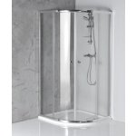 Aqualine, ARLETA čtvrtkruhová sprchová zástěna 900x900mm, čiré sklo, HLS900Y – Zboží Dáma