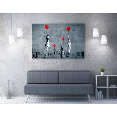 ASIR Obraz na plátně (70 x 100) Banksy Street Art – láska povznáší – Zboží Dáma