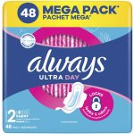 Always Ultra Super hygienické vložky Vel. 2 s křidélky 48 ks – Zboží Dáma