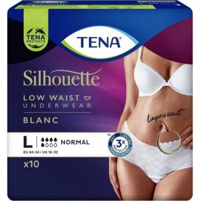 Tena Silhouette Normal Low Waist Blanc L 10 Ks