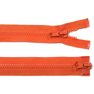 Kostěný zip no.5 rozepínací dvoucestný 60cm oranžový – Hledejceny.cz