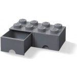 LEGO® úložný box 8 se zásuvkou 25 x 50 x 18 cm tmavě šedá – Zbozi.Blesk.cz