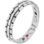 Šperky eshop ocelový s magnety stříbrná černé linie L SP14.17 – Hledejceny.cz